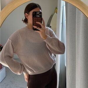 Free People Light Pink 100% Cashmere Sweater